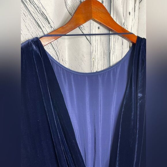 BCBGMAXAZRIA Blue Velvet Romper S - Picture 5 of 10